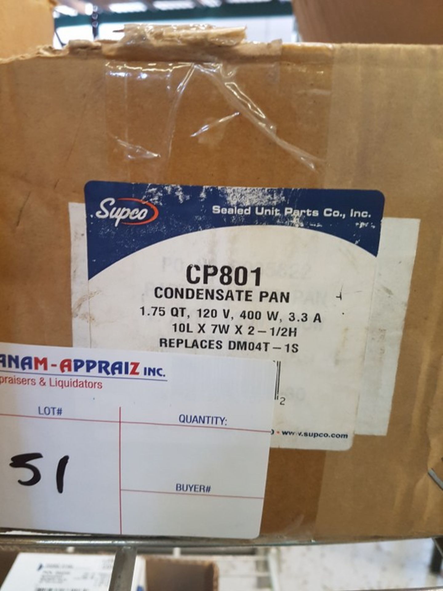 SUPCO CP801 Condensate Pan x 1pc