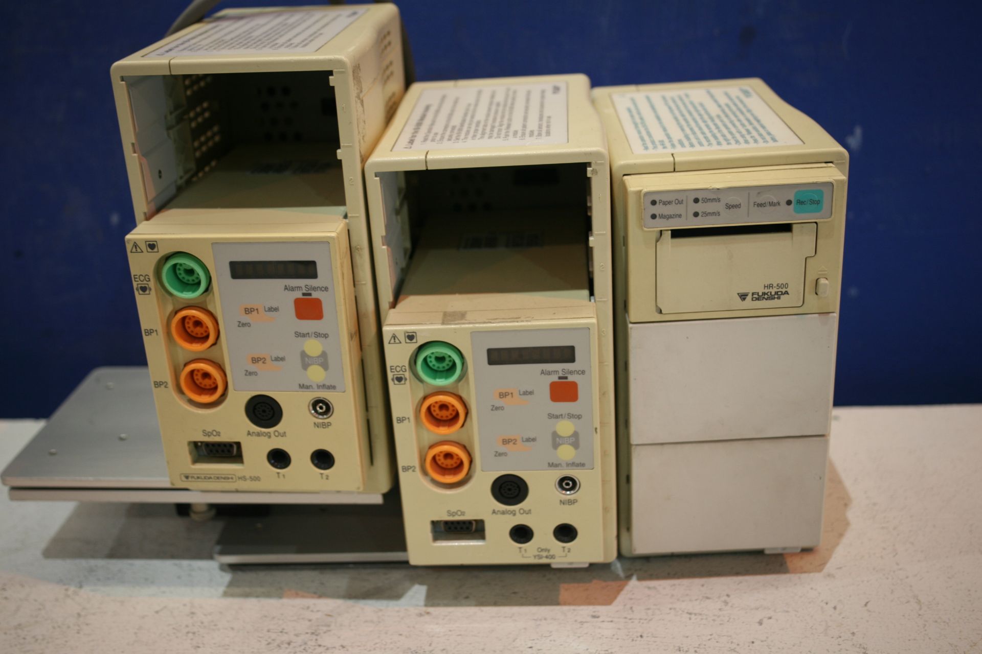 3x Fukuda Denshi IB-5006 Module Housing With Fukuda Denshi HS-500 Module,