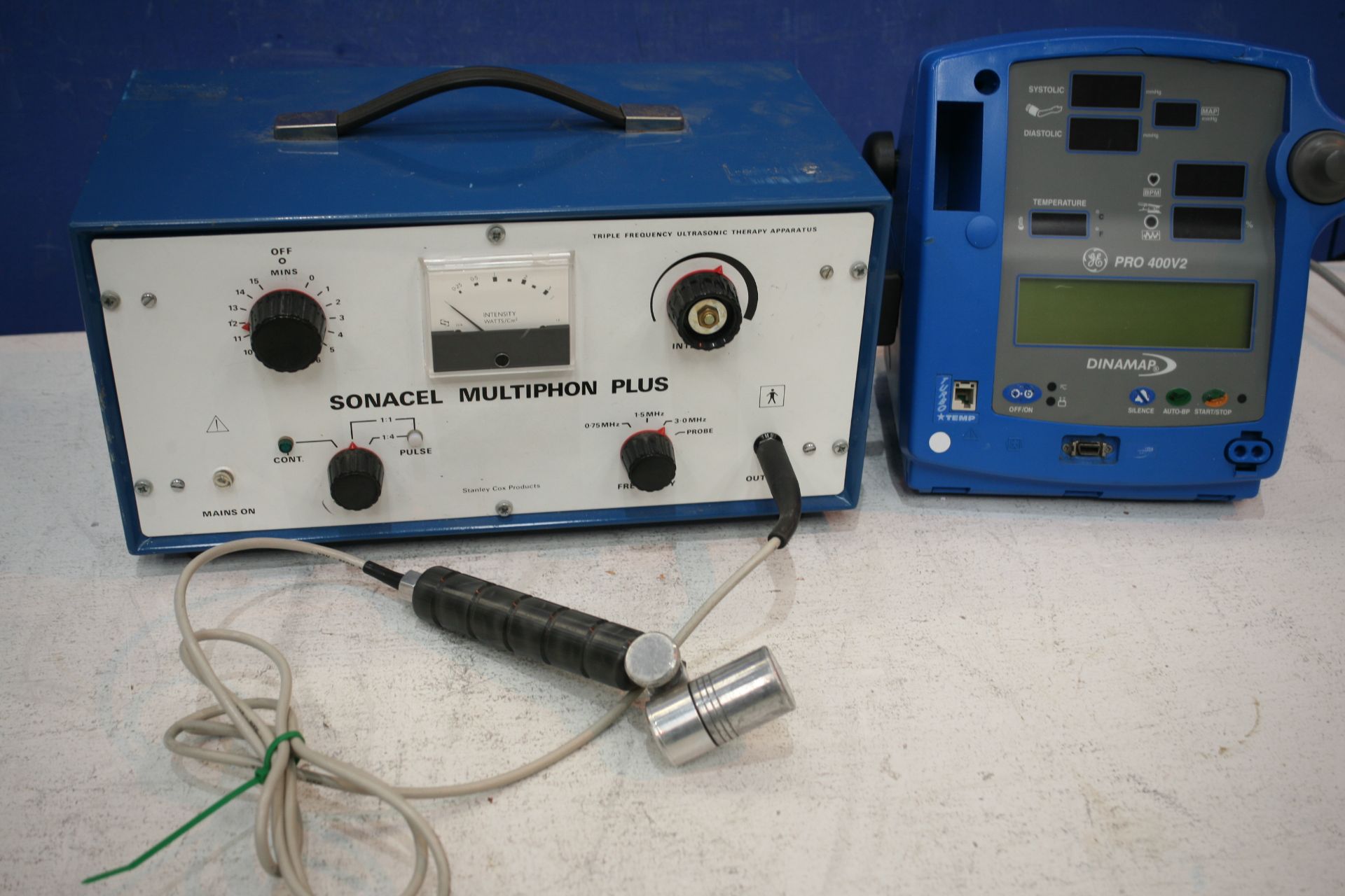 GE Pro 400V2 Patient Monitor & Sonacel Multiphon Plus *No Power*