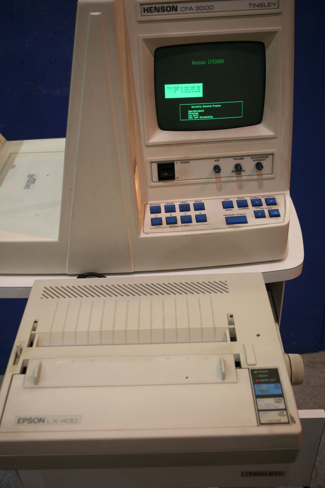 Henson CFA 3000 Tinsley Visual Field Analyzer *Powers Up* - Image 2 of 2