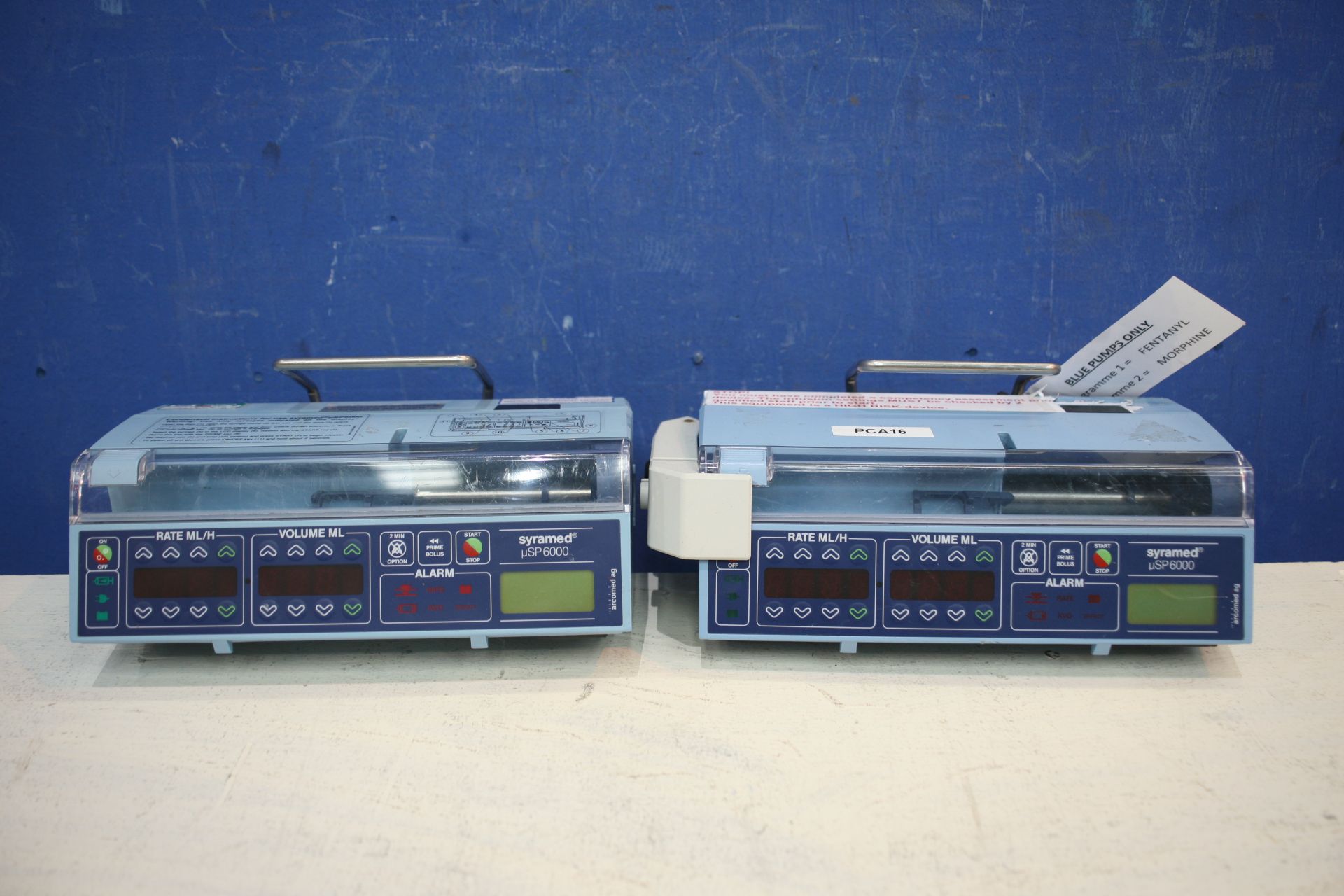 2x Syramed USP 6000 Syringe Pumps *Powers Up*