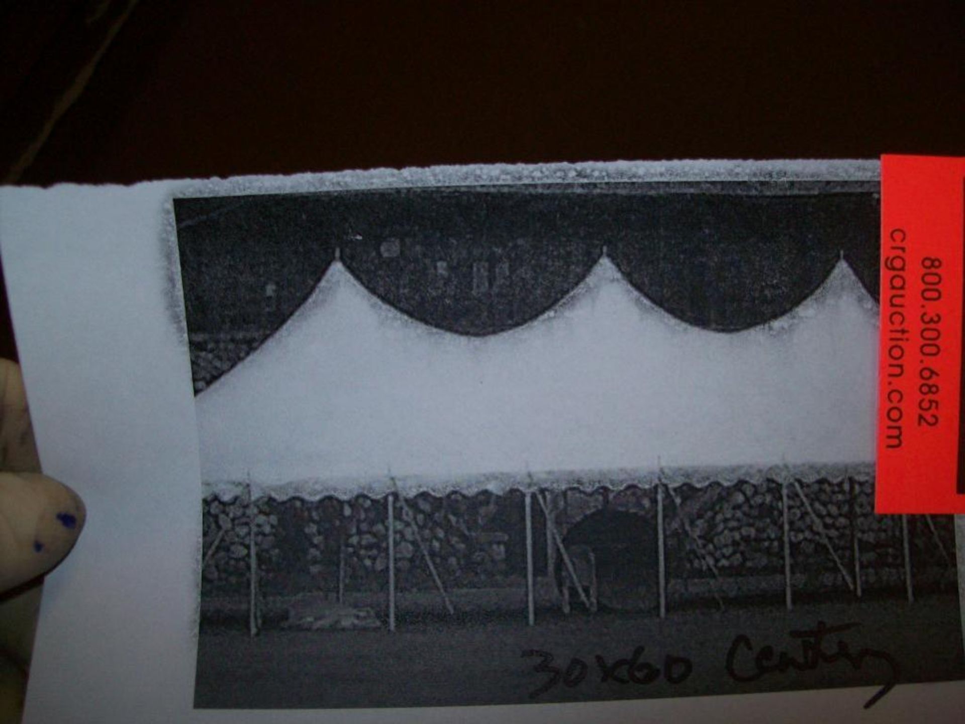 Anchor 30' x 60' white century tent, complete with top poles, stakes, and straps, no wall, A/B grade - Image 2 of 3