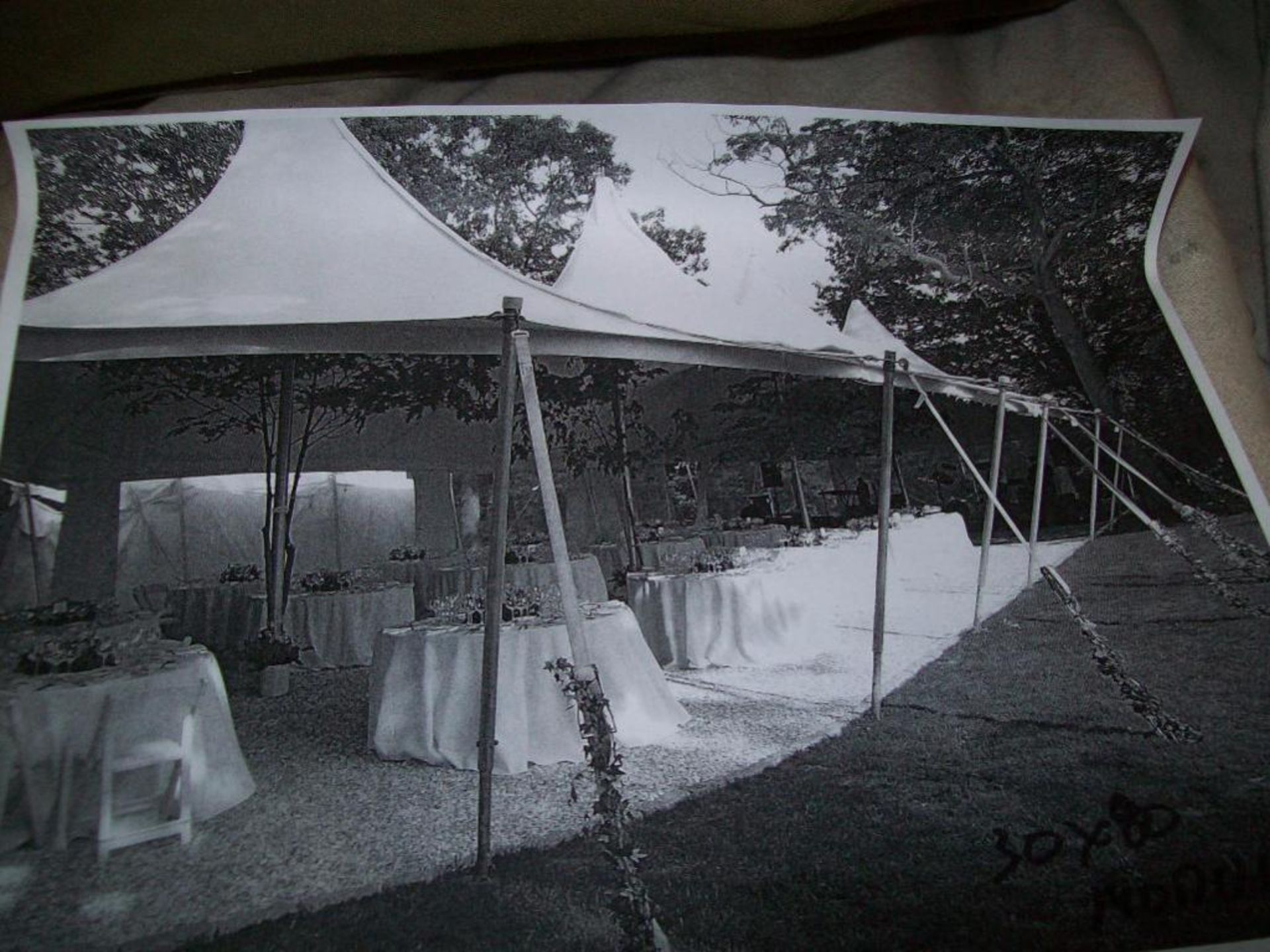 Anchor Module 30' x 80' white tent module complete with poles, stakes, and straps, no walls, A/B gr - Image 2 of 3