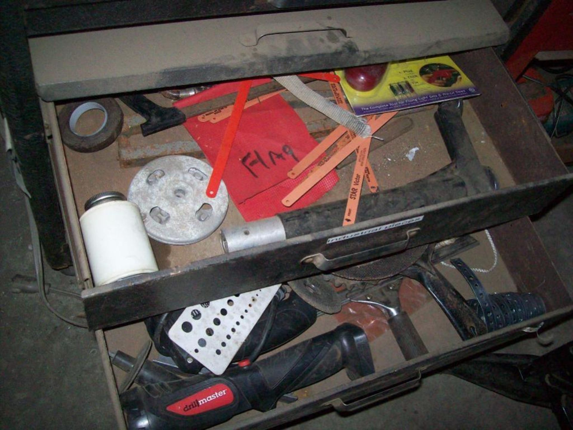 Lot including Remline 2 tier rollaway toolbox, 9 drawers with contents, assorted tools, etc. and 3-t - Image 2 of 10