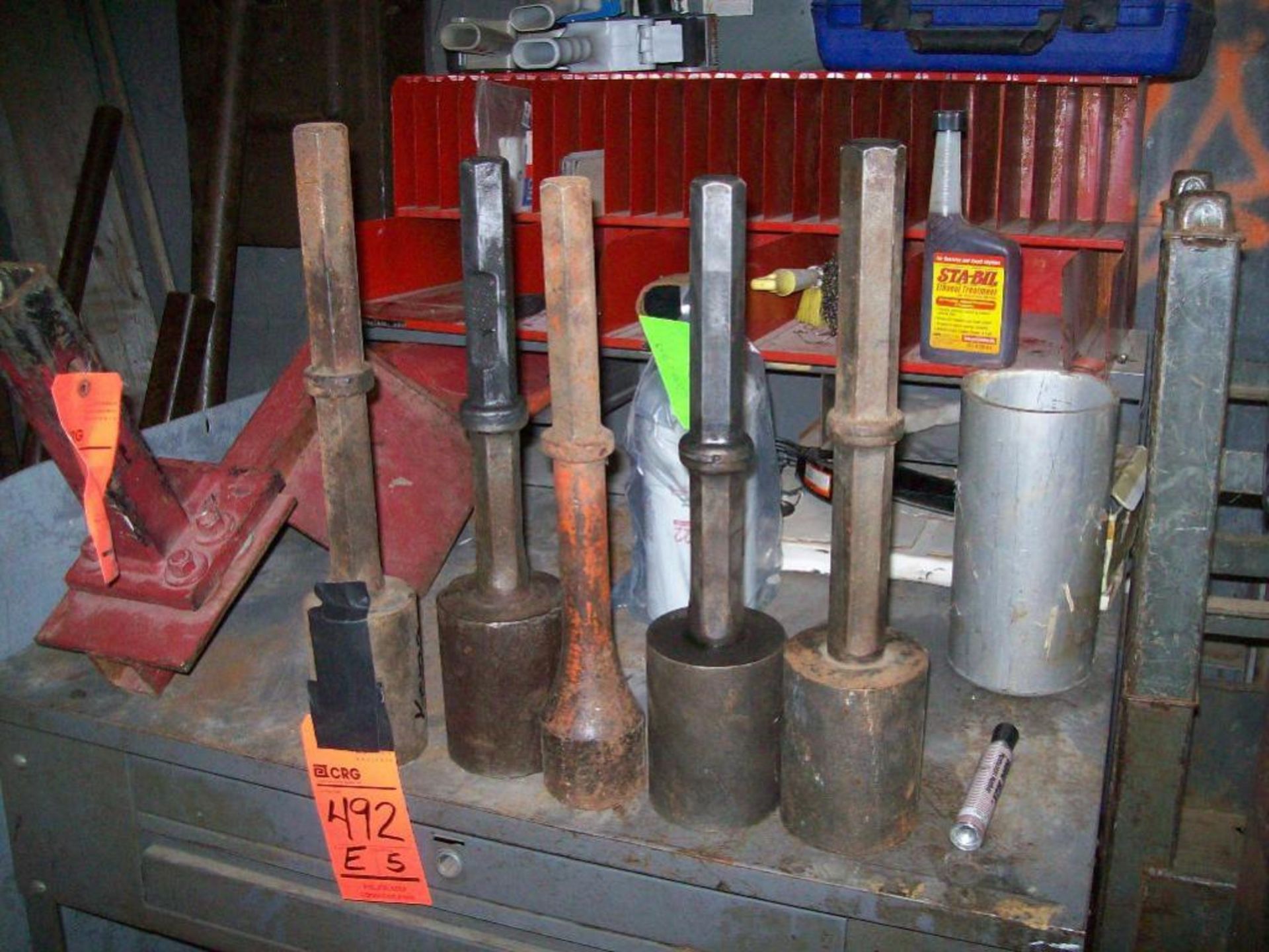 Assorted tamper bits for jack hammer, stake hammer bits