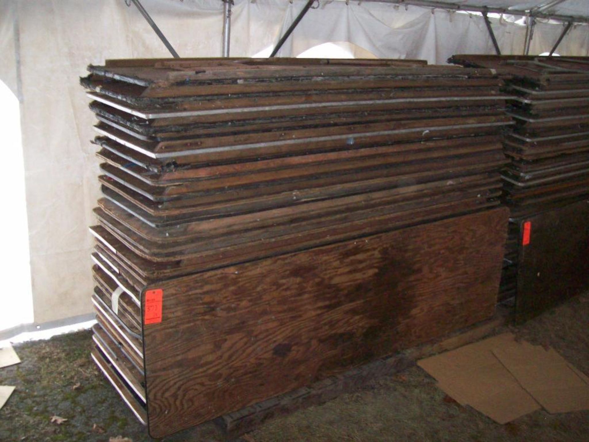 Assorted 8' folding leg wood tables