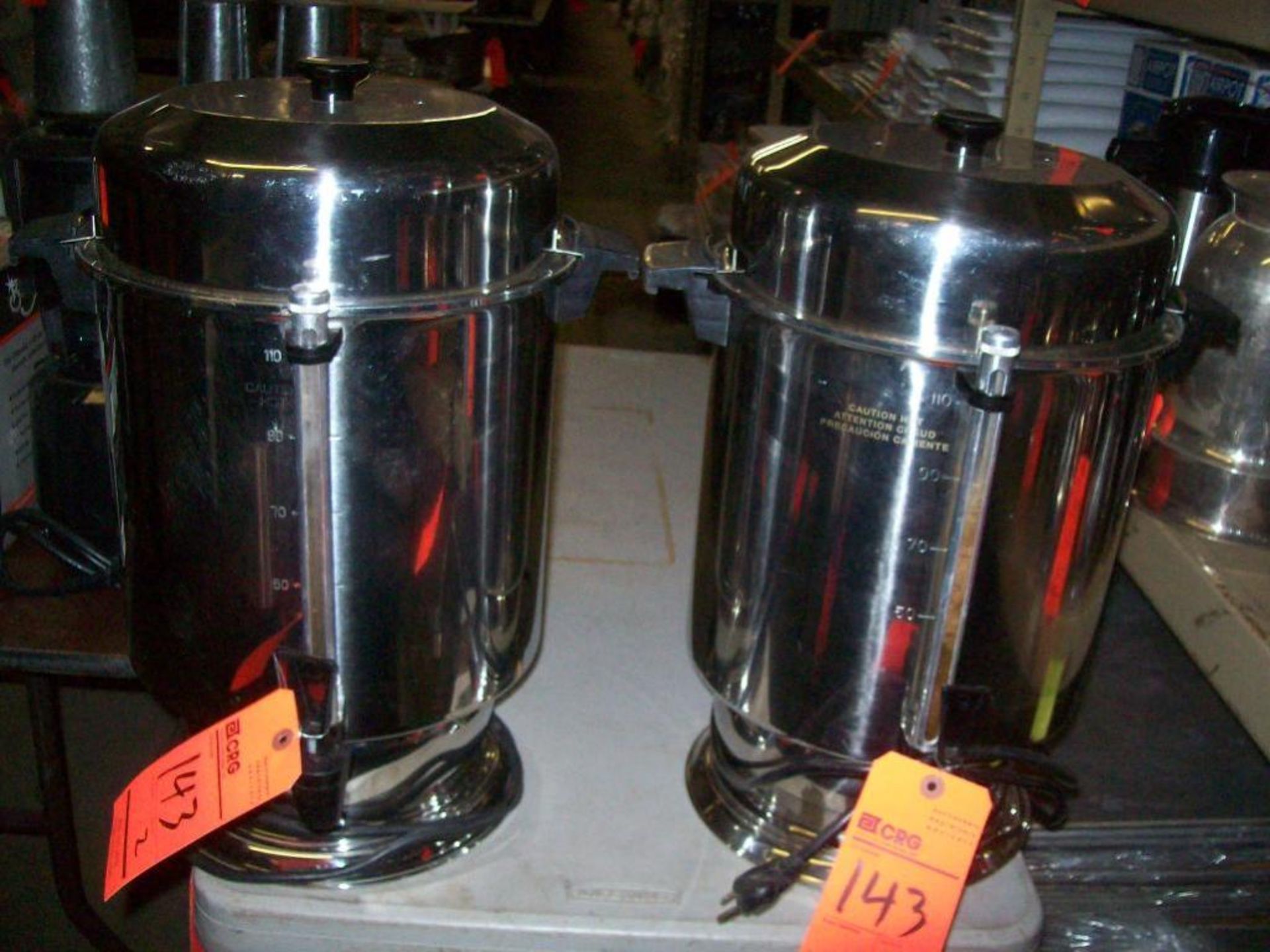 110 cup commercial stainless steel coffee brewer, (2) for parts only