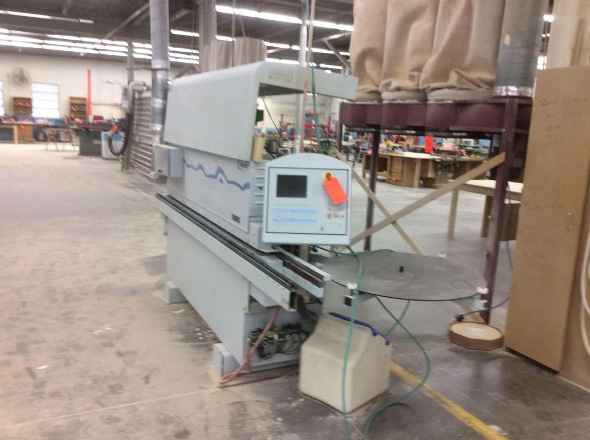 Brandt KDN340 Optimat edge bander with PLC controls, scraping unit, buffing unit, 3ph, s/n: 0-261-06