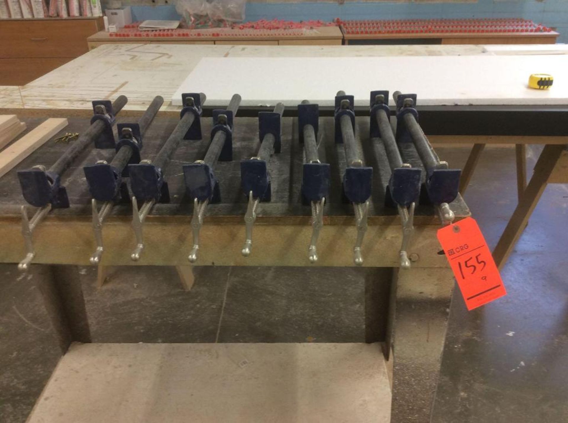 Lot of (9) 2' metal bar clamps