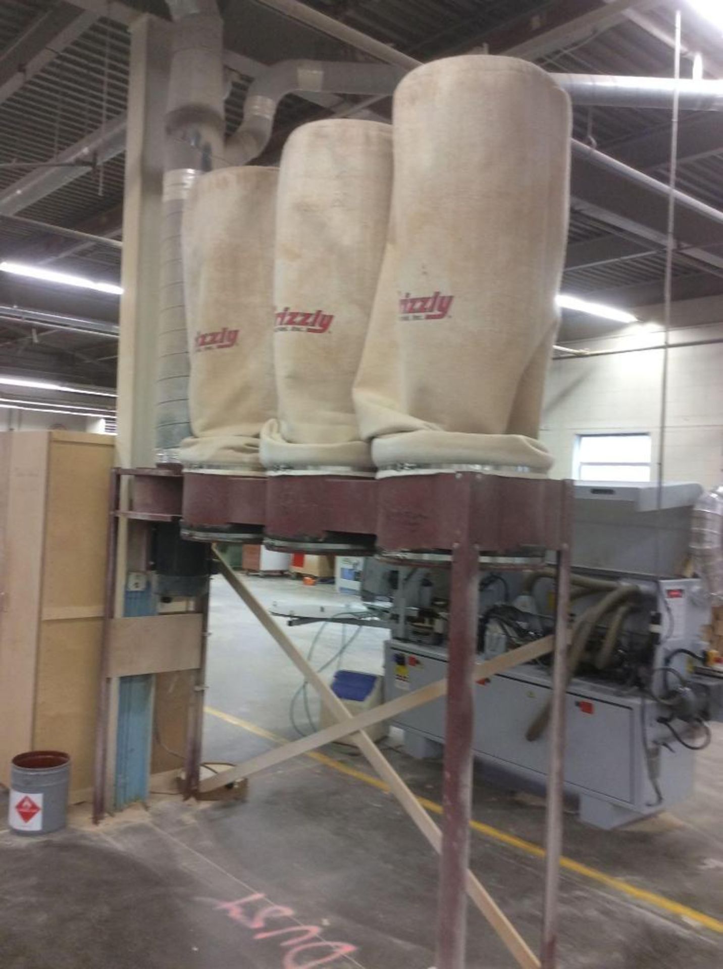 Dustek 1000DB 3 bag dust collector with Grizzly bags, 10 hp, 3 ph, s/n: 109-DB-86 - Image 2 of 3