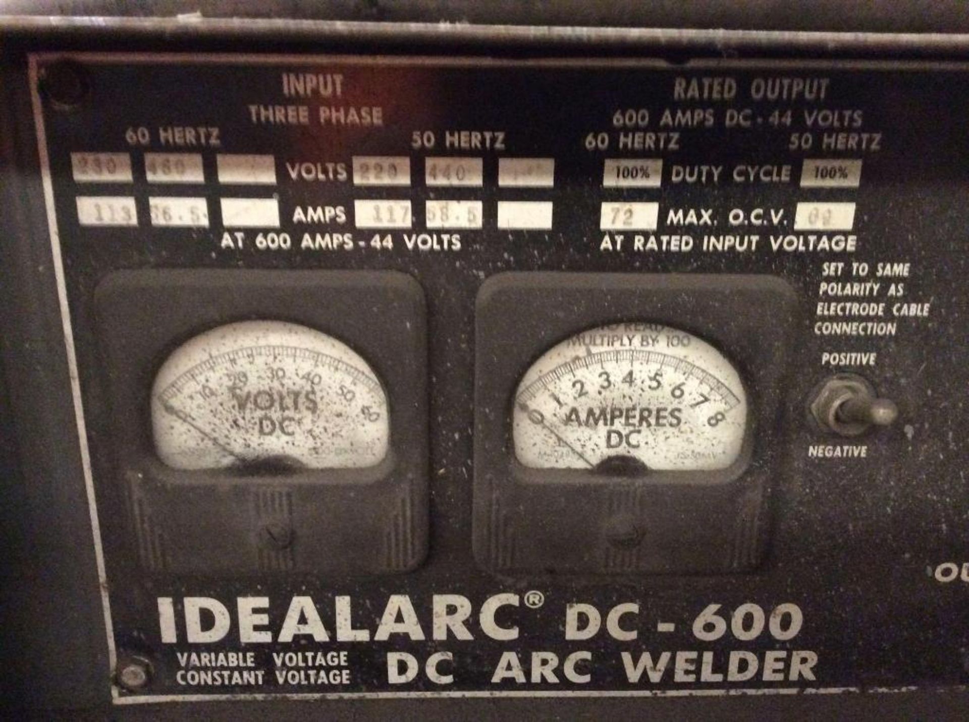 Lincoln Idealarc dc arc welder, m/n DC-600 - Image 2 of 2