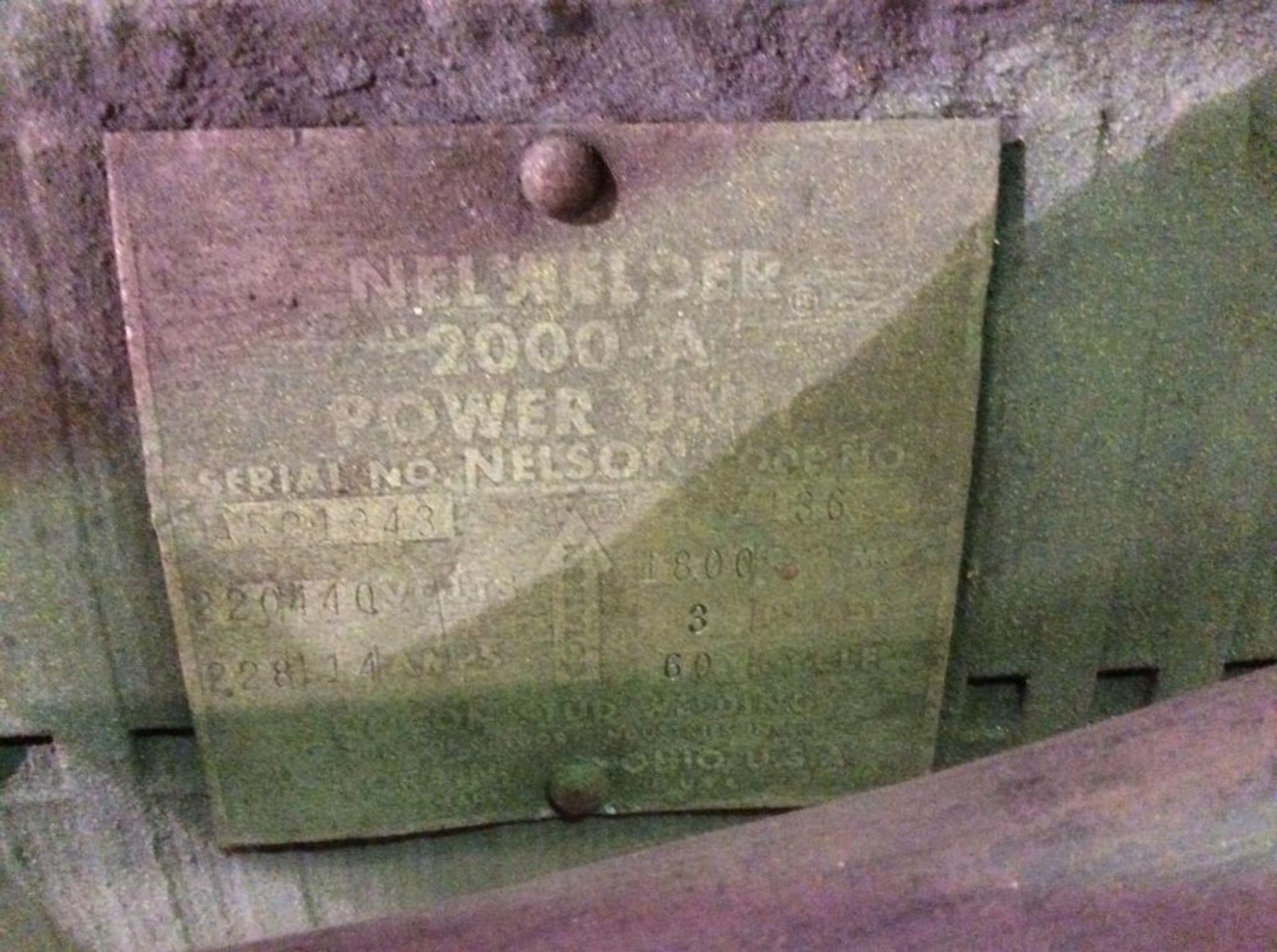 Nelwelder 2000-A portable 2000 amp power unit, sn A50-1943 - Image 2 of 2