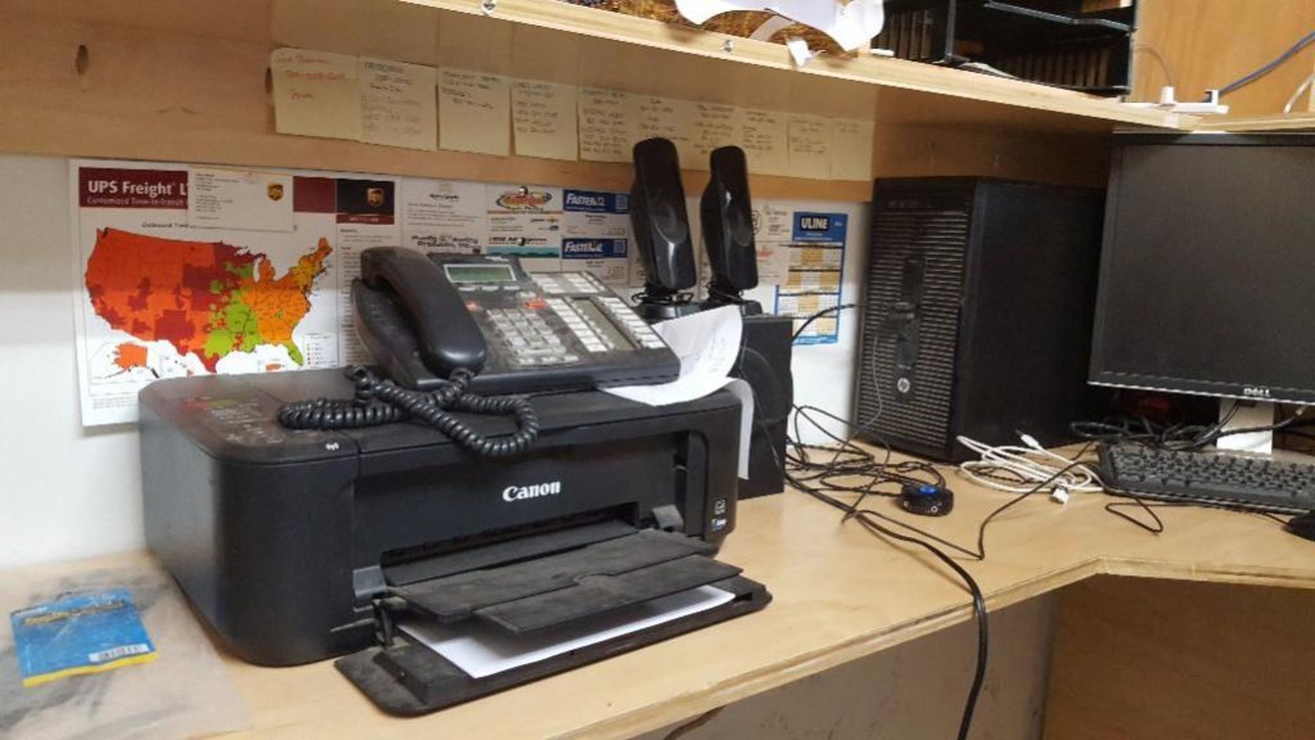 Zebra ZT230 label printer, blank labels, (2) HP pcs with (2) towers, (3) flat screen monitors, (2) k - Image 4 of 6