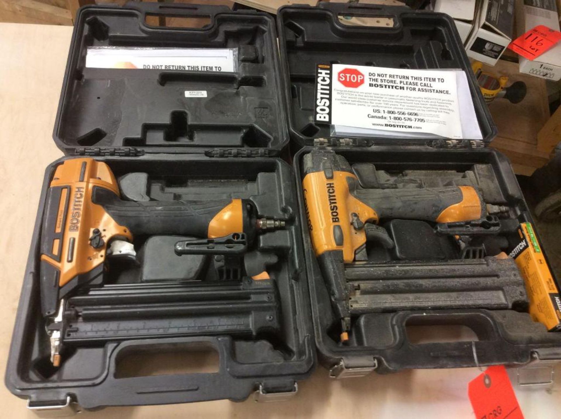 (2) Bostitch pneu. nailers, model BTFP12233 and BT1855