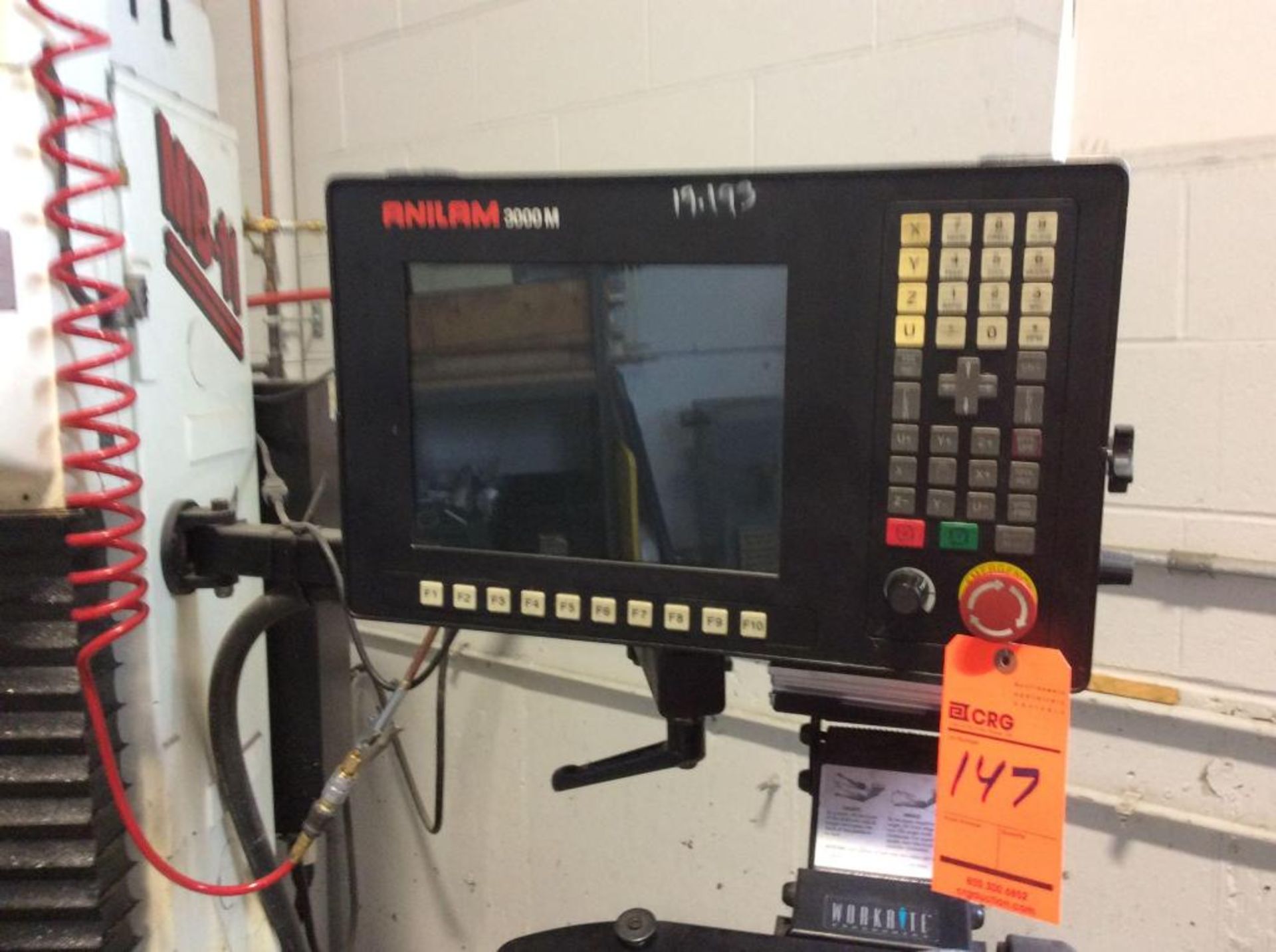 Fryer CNC vertical milling machine, mn MB-11, sn 11066, Anilam 3000M 4-axis controls, 500-4200 rpm, - Image 5 of 5