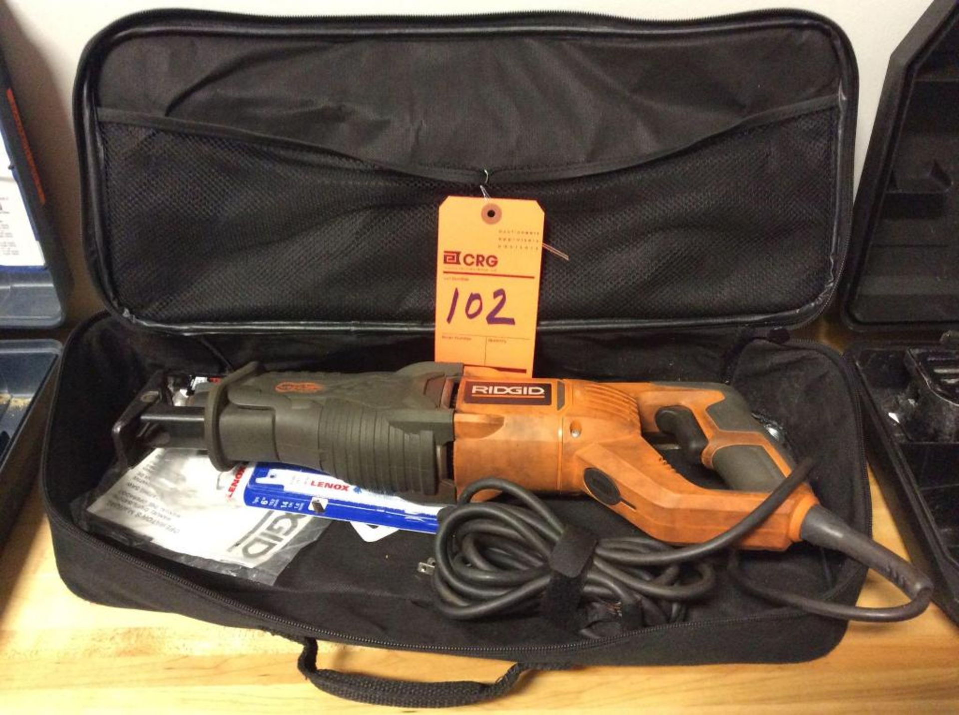 Ridgid electric sawzall with carry bag, mn R3002