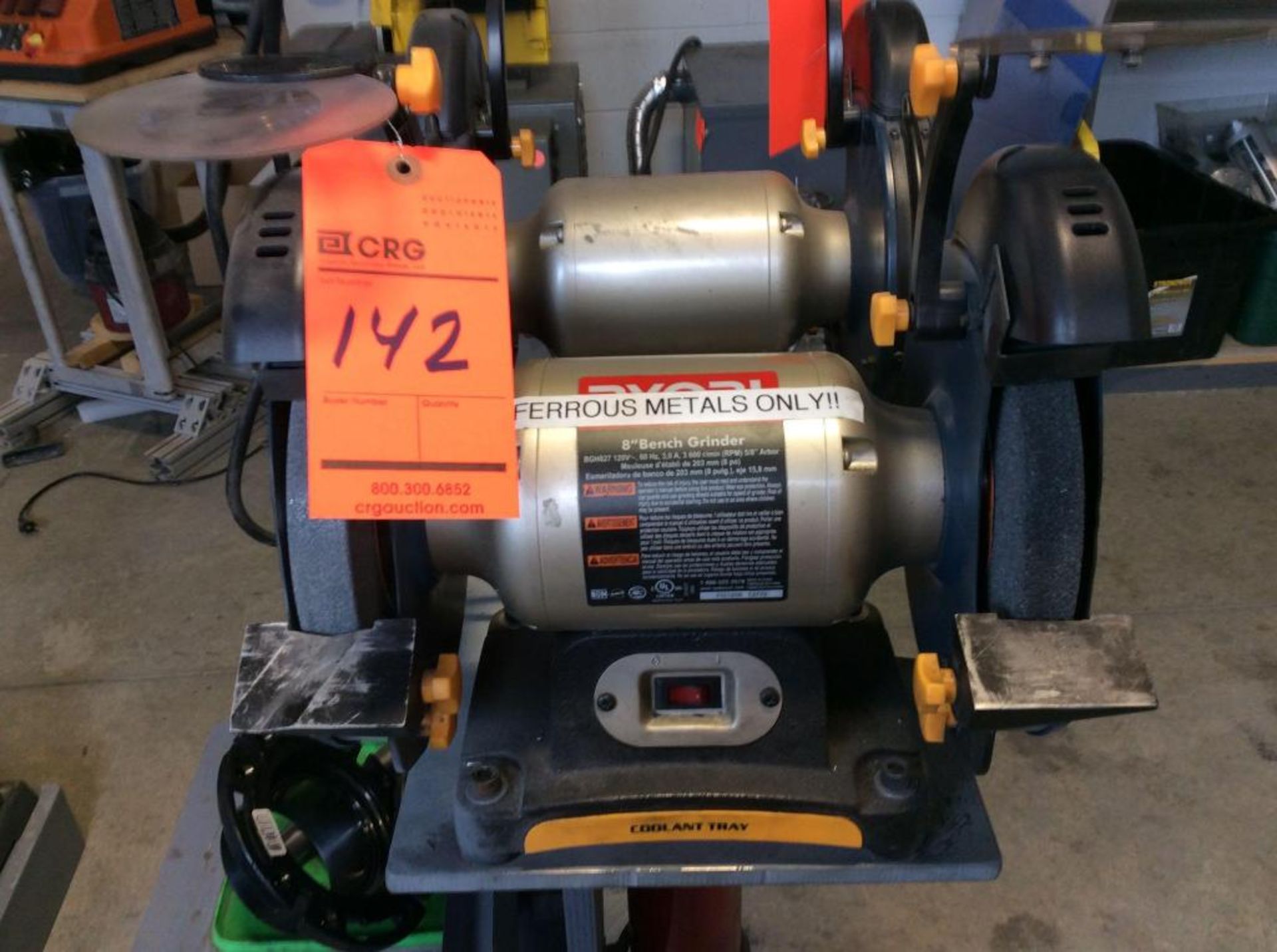 Ryobi 8" double end grinder (NO PEDESTAL) mn BGH827