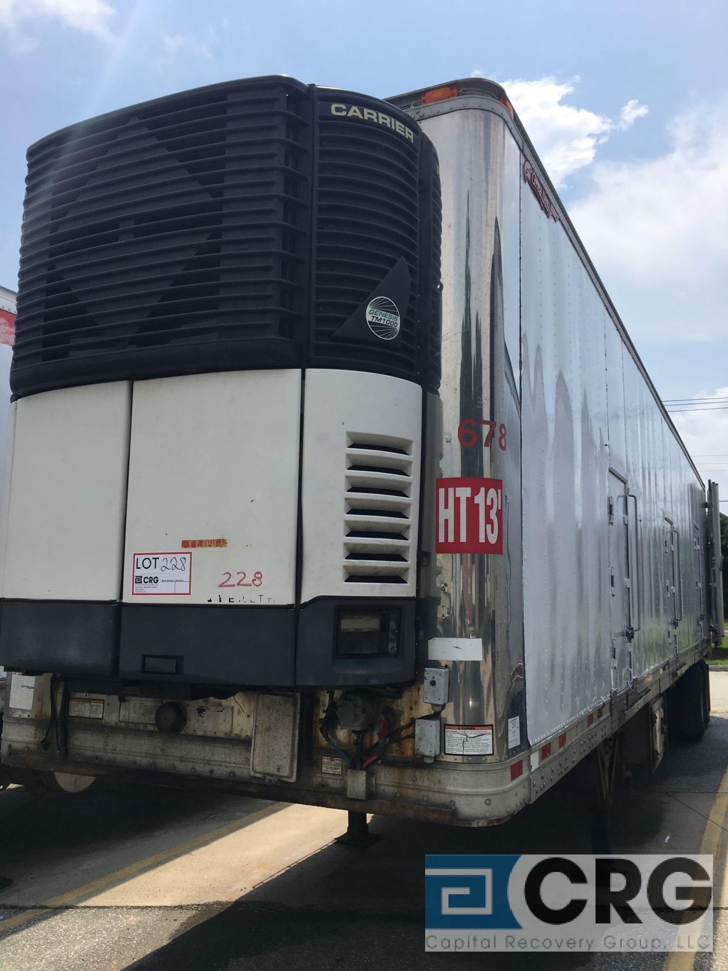 2004 Great Dane Multi Temp Refrigerated Semi Trailer - 42 Long, 96" wide, Carrier Genesis TM1000, - Image 3 of 5