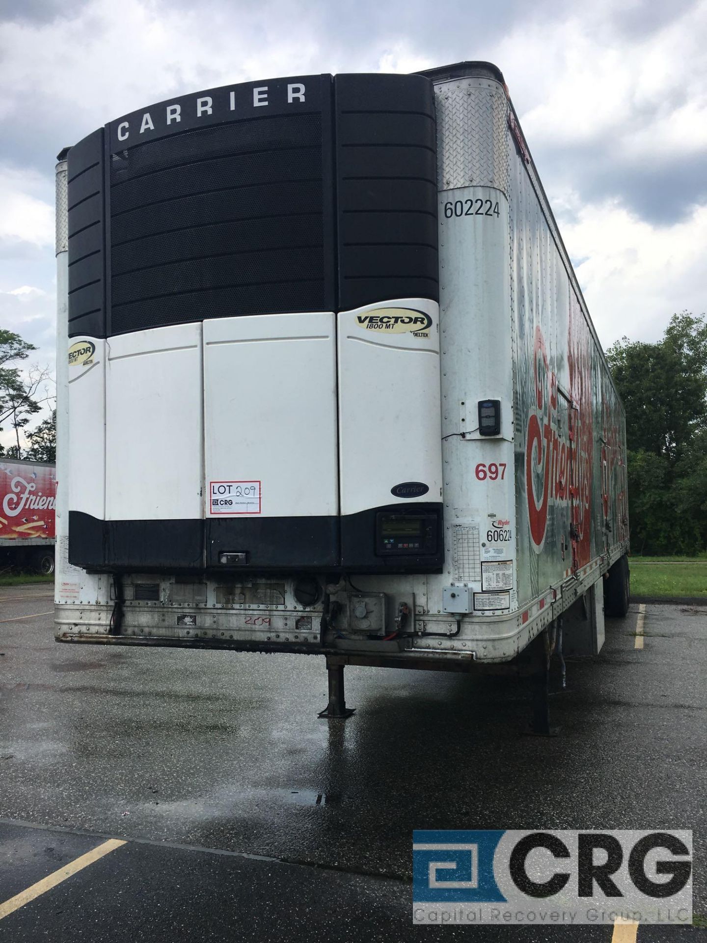 2009 Great Dane Multi Temp Refrigerated Semi Trailer - 45 Long, 102" wide, Carrier Vector 1800MT