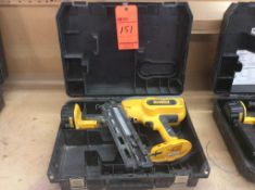 Dewalt cordless battery operated finish nailer, mn DC618 18 volt battery with case (NO CHARGER)