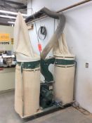 Bridgewood portable twin bag dust collector, mn BW003A-1PH, 3 hp motor, 220 volt, 1 phase