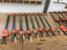 Lot of (8) Jorgensen 30" x 5 3/4" bar clamps