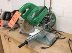 Hitachi 10" diameter slide compound saw, mn C10FS, 3800 rpm, 115 volt, 1 phase, with manual and spar