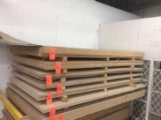 Lot of (10) 4' x 8' x 3/8" maple plain sheet MDF