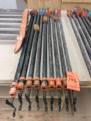 Lot of (9) Pony 4' x 1 3/4" pipe clamps