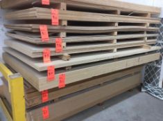 Lot of (3) 4' x 8' x 1" white melamine 2-side particle board