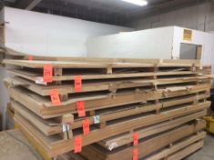 Lot of (2) 4' x 10' x 3/4" A-1 quartered white maple plywood