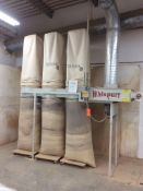 Dustek 3-bag dust collector, mn WHISPURR W-1000, 230/460 volts, 3 phase, 10 hp motor