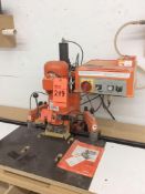 2002 Blum mini press hinge machine, sn CG 01467, 220 volt