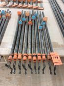 Lot of (10) Pony 36" x 1 3/4" pipe clamps