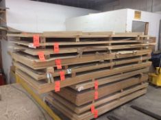 Lot of (8) 4' x 10' x 1/2" veneer MA-A quartered white ash MDF