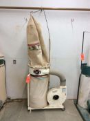 JET single bag portable dust collector, mn DC1200W-1, 2 hp, 1 phase, 230 volt (missing 1 wheel)