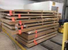 Lot of (3) 4' x 10' x 1 1/2" ash 2-side MDF