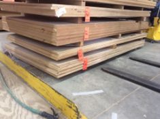 Lot of (5) 4' x 8' x 1/2" A-1 Q5 white oak P/S kaycore VC