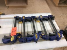 Lot of (10) Irwin quick-grip 12" bar clamps