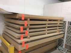 Lot of (5) 4' x 8' x 3/4" white maple MDF