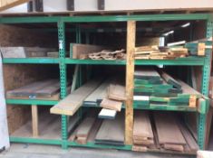 Lot f asst hard woods, including cherry, oak, etc. (CONTENTS OF GREEN RACKING ONLY)