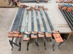 Lot of (8) Jorgensen 36" x 2" bar clamps