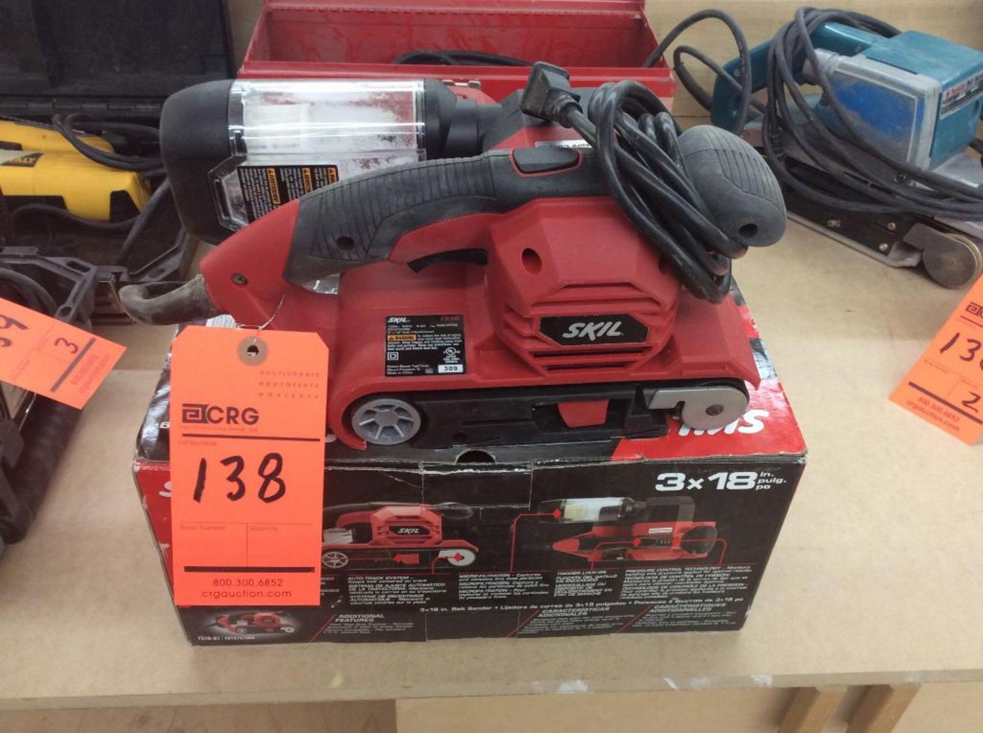 Skil 3" orbital sander with micro filtration, mn 7510-01, with box