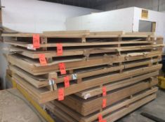 Lot of (4) 4' x 10' x 1/2" A-4 recon quartered ash MDF