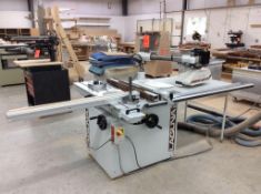 2006 Laguna 12" max diameter sliding arm table saw, with scoring and rip fence, mn TSS, sn 0795, 1.5