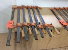 Lot of (6) Jorgensen 36" x 5 3/4" bar clamps