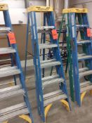 Lot of (2) Werner 6' fiberglass step ladders