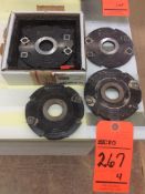 Lot of (4) Amana 1 1/4" insert grooving cutters