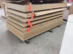 Lot of (3) 4' x 8' x 1" A-3 quartered white ash veneer MDF