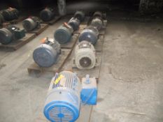 Lot of (9) assorted 50 hp motors